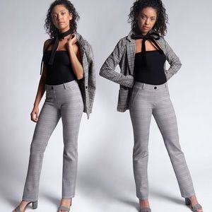 NWT Betabrand Dress Pant Yoga Pants - Glen Plaid, SP Straight Leg